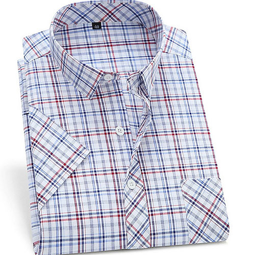 

Men's Houndstooth Print Shirt Daily Light Blue
