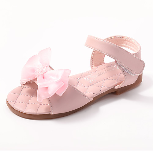 

Girls' Comfort / Flower Girl Shoes Microfiber Sandals Toddler(9m-4ys) / Little Kids(4-7ys) Bowknot / Sparkling Glitter Pink / Ivory Spring / Summer / Party & Evening