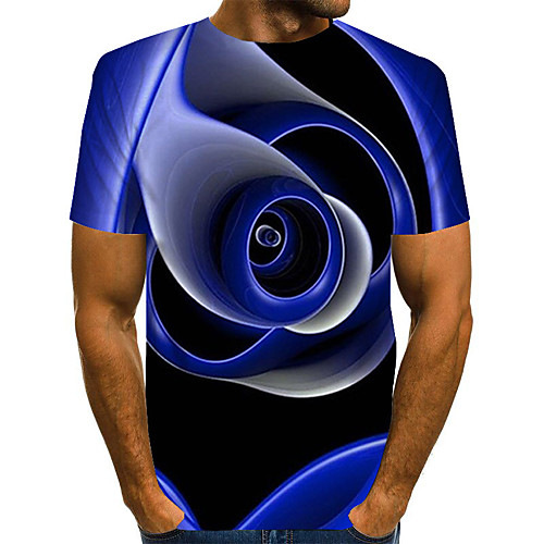 

Men's Daily Basic T-shirt - 3D Print Blue