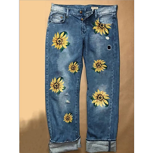 

Women's Basic Chinos Pants - Print Blue Blushing Pink Khaki S M L
