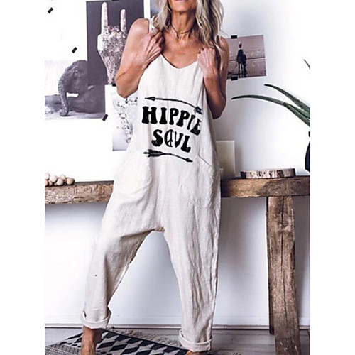 

Women's Green Blue White Jumpsuit Onesie, Letter S M L