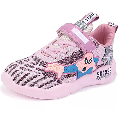 

Boys' / Girls' Comfort PU / Flyknit Trainers / Athletic Shoes Big Kids(7years ) Running Shoes Black / Red / Pink Spring