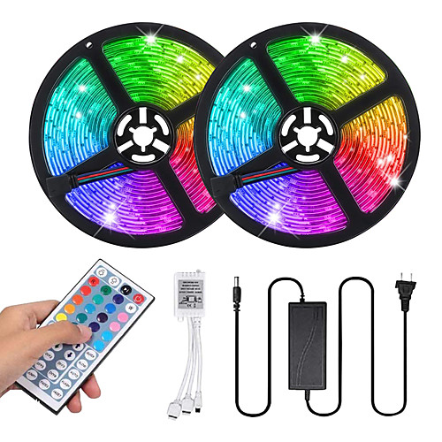 

LOENDE 2x5M Flexible LED Light Strips Light Sets RGB Tiktok Lights 600 LEDs SMD5050 10mm 1 set RGB Tiktok Lights Christmas / New Year's Cuttable / Party / Decorative 100-240 V