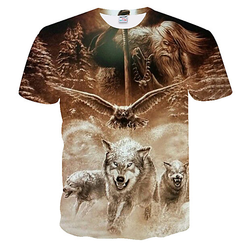 

Men's Daily Basic T-shirt - 3D Brown