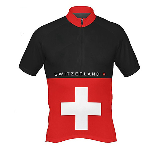 

21Grams Men's Short Sleeve Cycling Jersey Black / Red Bike Jersey Top Mountain Bike MTB Road Bike Cycling UV Resistant Breathable Quick Dry Sports Clothing Apparel / Stretchy