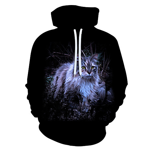 

Men's 3D Print / Casual Hoodie - 3D / Tie Dye / Cartoon Black US32 / UK32 / EU40