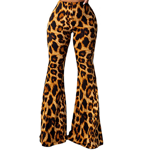 

Women's Basic Chinos Pants - Leopard Blue Green Brown S M L