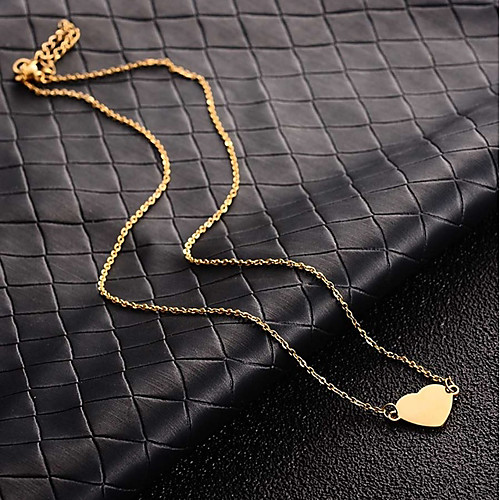 

Women's Necklace Classic Stainless Steel Yellow 46 cm Necklace Jewelry 1pc For Party Gift
