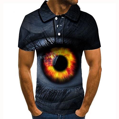 

Men's Graphic 3D Print Print Polo Daily Black