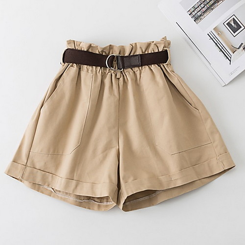 

Women's Active / Basic Daily Wide Leg / Shorts Pants - Solid Colored Classic White Black Purple One-Size