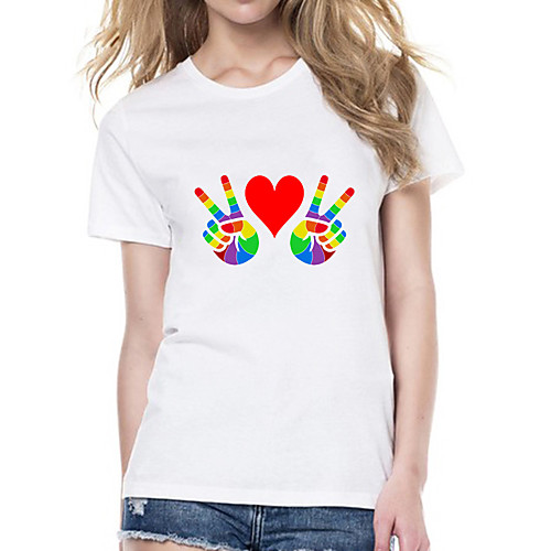 

Inspired by Cosplay LGBT Pride Outfits T-shirt Terylene Print Printing T-shirt For Men's / Women's