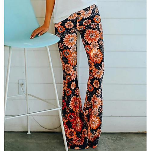 

2020 Summer Floral Boot-Cut Jeans