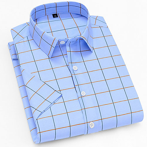 

Men's Houndstooth Print Shirt Daily Blue