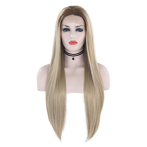

Synthetic Lace Front Wig Straight Middle Part Lace Front Wig Long Blonde Synthetic Hair 18-26 inch Women's Cosplay Soft Party Blonde