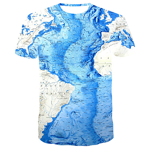 

Men's Daily T-shirt - 3D Print Blue