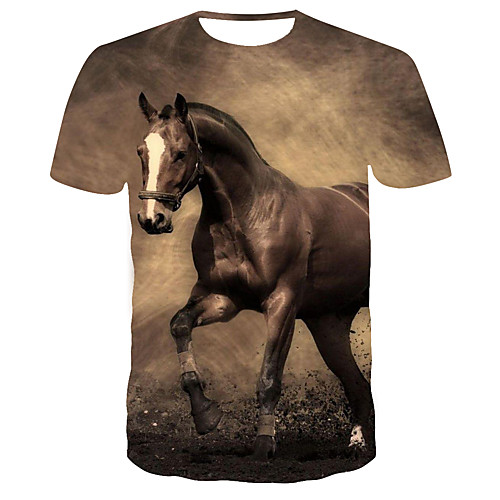 

Men's Daily T-shirt - 3D Print Brown