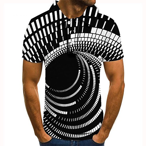 

Men's Graphic 3D Print Print Polo Daily Black