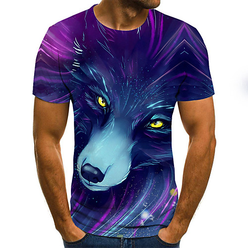 

Men's Daily T-shirt - 3D Print Purple