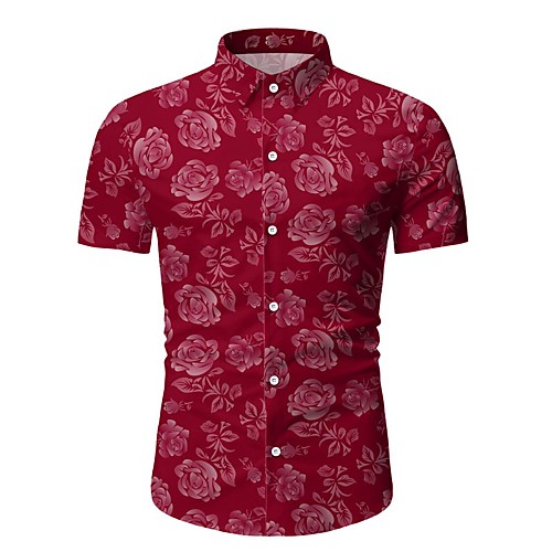

Men's Daily Holiday Shirt - Floral Red