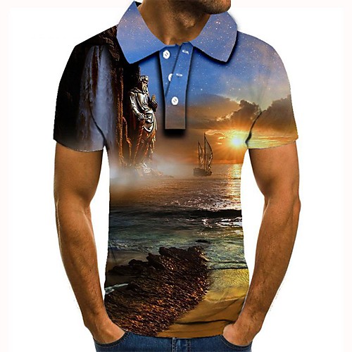 

Men's Daily Basic Polo - 3D Rainbow