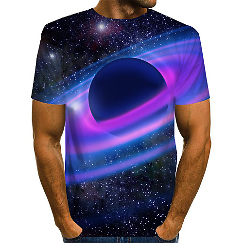 

Men's Daily Basic / Exaggerated T-shirt - 3D Purple