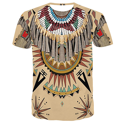 

Men's Daily T-shirt - 3D Print Khaki