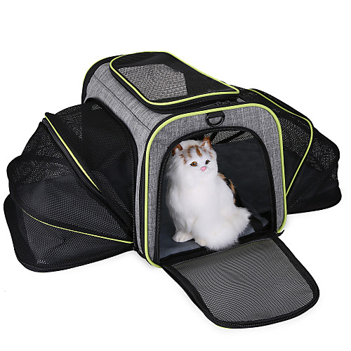 

Dog Cat Pets Carrier Bag & Travel Backpack Travel Carrier Bag Adjustable / Retractable Washable Travel Pet Terylene Color Block Classic Gray