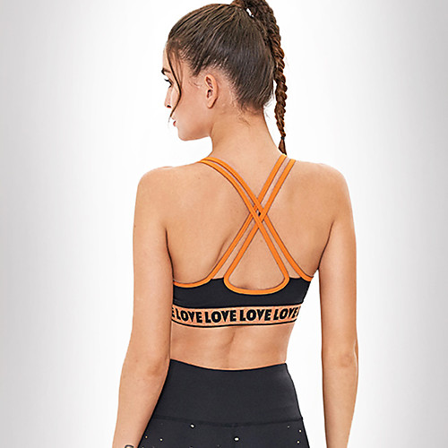 

Women's Bra Top Cross Back Removable Pad Fashion Green White Black Yoga Running Fitness Bra Top Top Sport Activewear Breathable Quick Dry Comfortable Freedom Stretchy