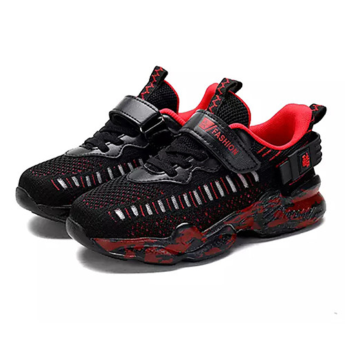 

Boys' Comfort Elastic Fabric / Flyknit Trainers / Athletic Shoes Big Kids(7years ) Running Shoes White / Black / Gray Spring