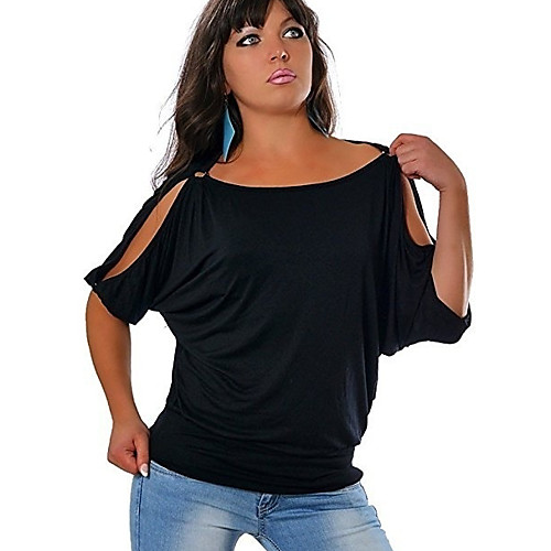 

Women's Daily T-shirt - Solid Colored Purple