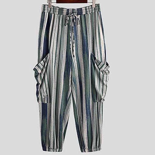 

Men's Basic Chinos Pants - Striped Blue US32 / UK32 / EU40 US34 / UK34 / EU42 US36 / UK36 / EU44