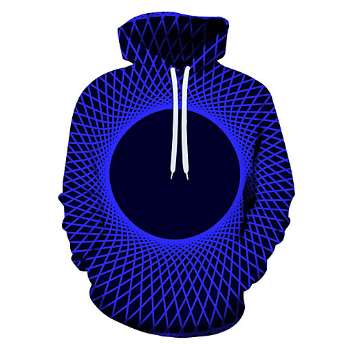 

Men's 3D Print / Casual Hoodie - 3D / Cartoon / Character Blue US32 / UK32 / EU40