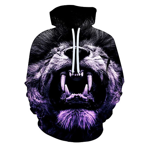 

Men's 3D Print / Casual Hoodie - 3D / Cartoon / Character Black US32 / UK32 / EU40