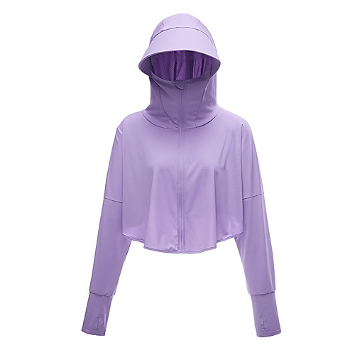 

Women's Hiking Jacket Hiking Windbreaker Outdoor Windproof Breathable Quick Dry Ultraviolet Resistant Top Elastane Single Slider Fishing Climbing Beach White / Purple / Pink / Blue