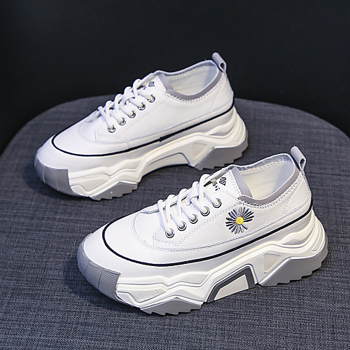 

Women's Trainers / Athletic Shoes Spring & Summer / Fall & Winter Flat Heel Round Toe Daily Outdoor Leather Green / Gray