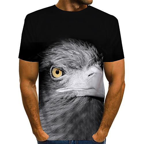 

Men's Daily Going out Basic / Street chic T-shirt - Geometric Print Dark Gray