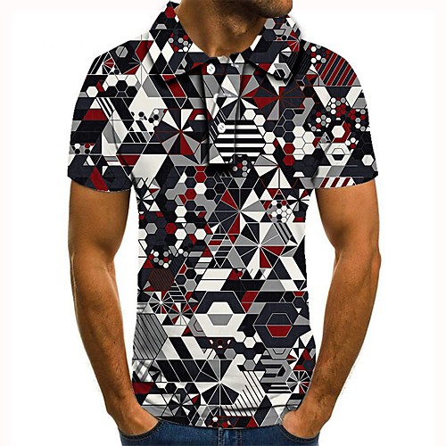 

Men's Daily Basic Polo - 3D Rainbow