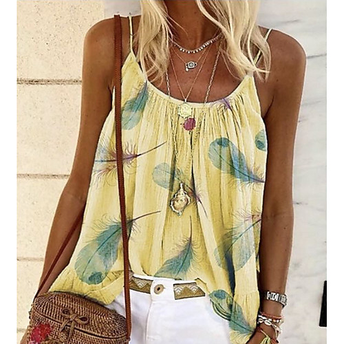 

Women's Geometric Tank Top Daily White / Blue / Purple / Yellow / Green