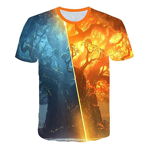 

Men's Daily T-shirt - 3D Print Yellow