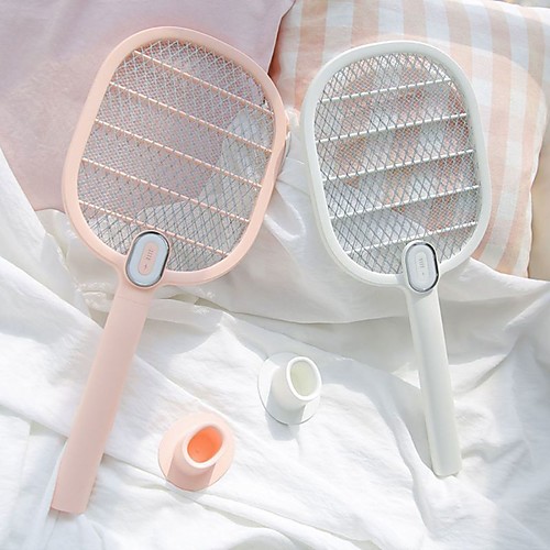 

Electric Mosquito Swatter Rechargeable LED Electric Insect Bug Fly Mosquito Dispeller Killer Racket 3-Layer Net