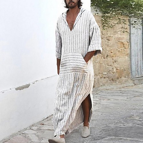 

Men's Daily Tunic - Striped White