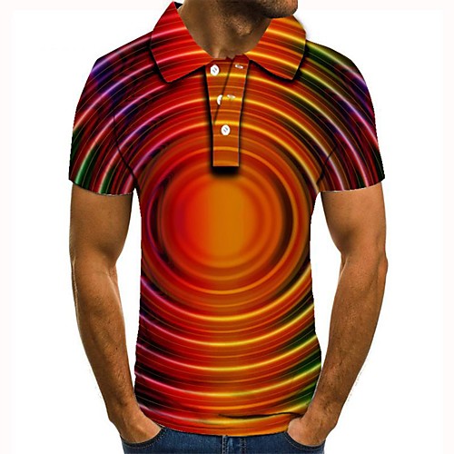 

Men's Daily Basic Polo - 3D Rainbow