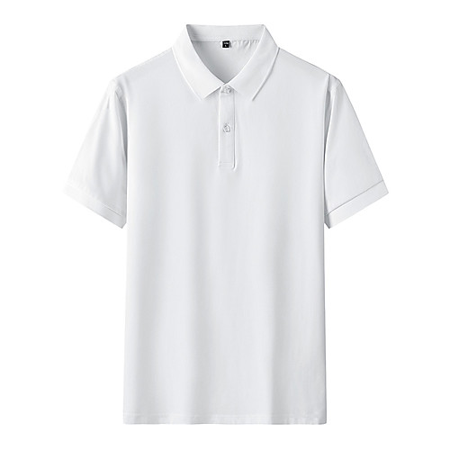 

Men's Solid Colored Polo Business Basic Daily Work White / Black / Navy Blue / Gray