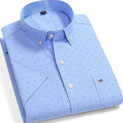 

Men's Geometric Print Shirt Daily Blue