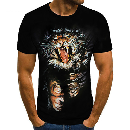 

Men's Daily Basic T-shirt - 3D Print Black
