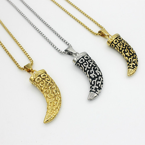 

Necklace Statement Unique Design Trendy Fashion Titanium Steel Black Gold Silver 60 cm Necklace Jewelry 1pc For Party Evening Sport Street