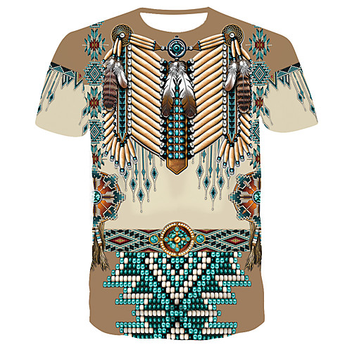 

Men's Daily T-shirt - 3D Print Khaki