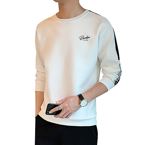 

Men's Daily Weekend T-shirt - Graphic / Solid Colored / Letter Blue
