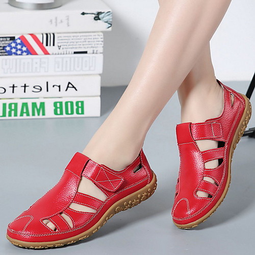 

Women's Flats Spring & Summer Flat Heel Round Toe Daily PU White / Black / Red