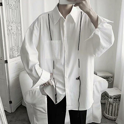 

Men's Solid Colored Shirt Daily White
